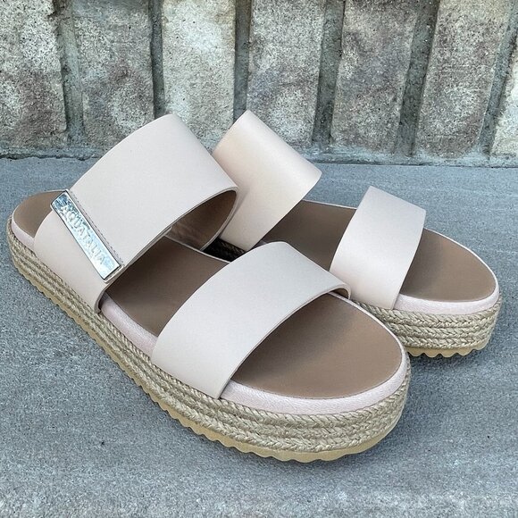AQUATALIA MAE Women's Leather Espadrille Sandal 7 Casual Summer Resort New - Picture 6 of 10